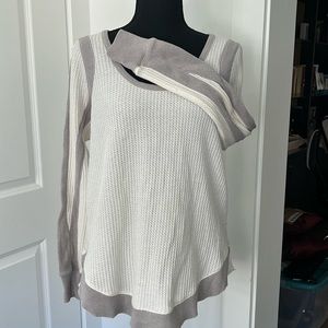 FREE PEOPLE waffle long sleeve shirt
